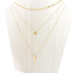 Julie Rhinestone Necklace Set | Gold - MTT Collective