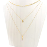 Julie Rhinestone Necklace Set | Gold - MTT Collective