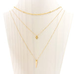 Julie Rhinestone Necklace Set | Gold - MTT Collective