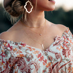 Julie Rhinestone Triangle Necklace - MTT Collective