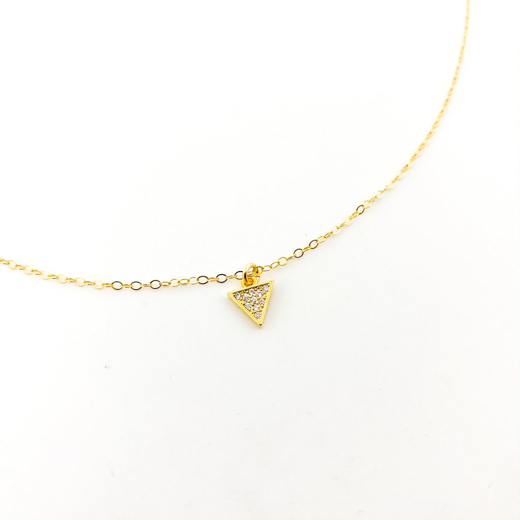 Julie Rhinestone Triangle Necklace - MTT Collective