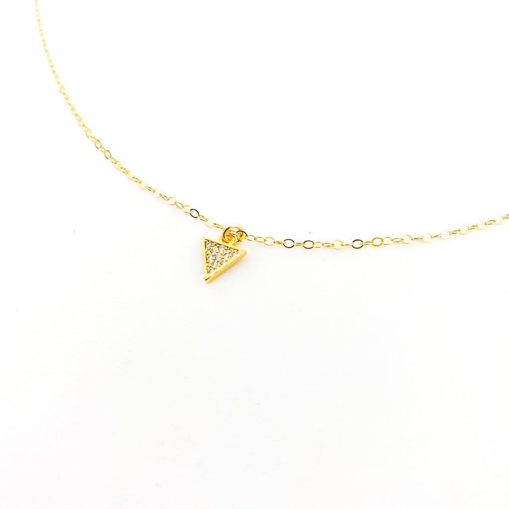 Julie Rhinestone Triangle Necklace - MTT Collective