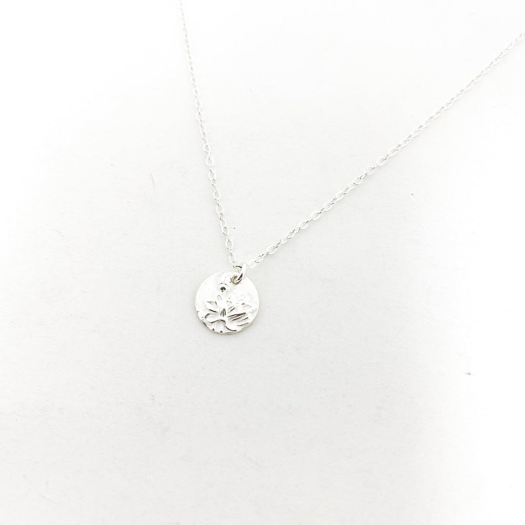 Kara Water Lily Charm Necklace | Silver - MTT Collective