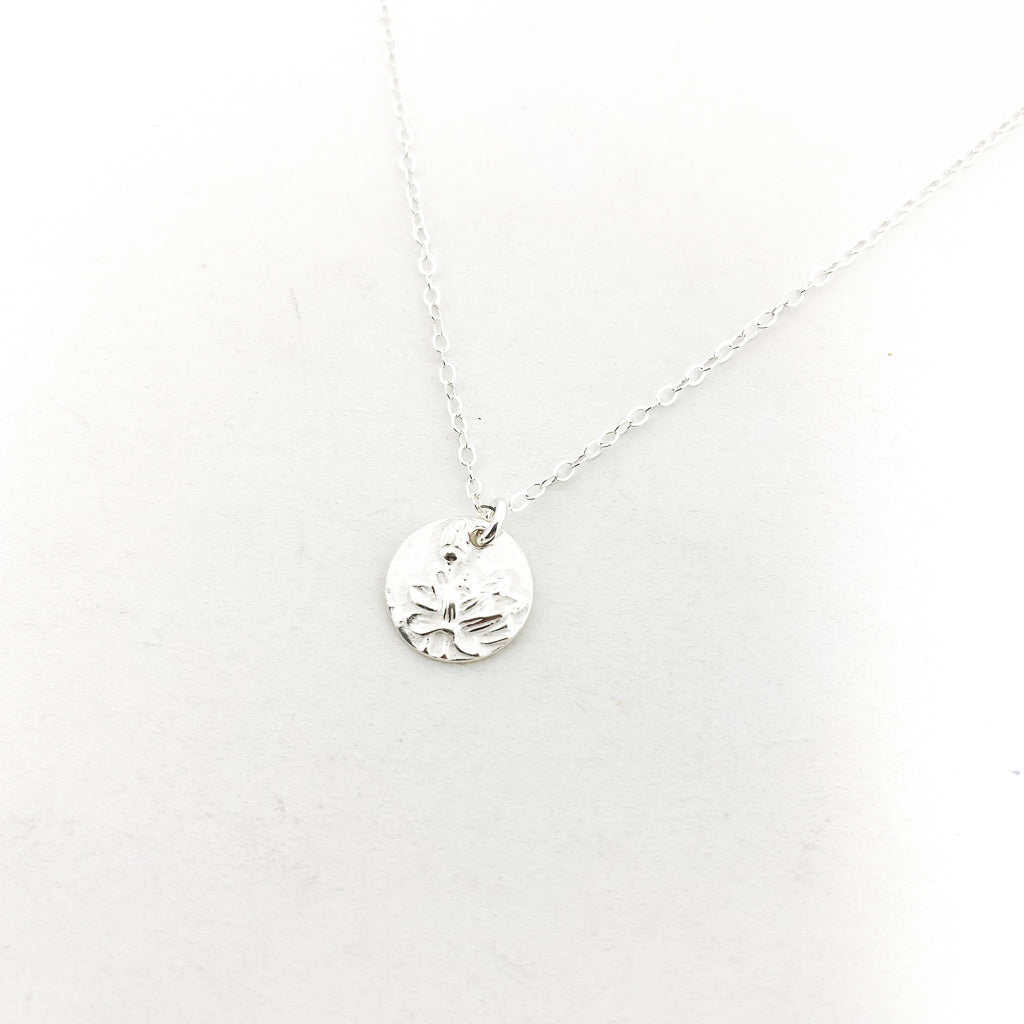 Kara Water Lily Charm Necklace | Silver - MTT Collective