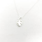 Karina Monstera Leaf Necklace | Silver - MTT Collective
