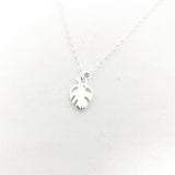 Karina Monstera Leaf Necklace | Silver - MTT Collective