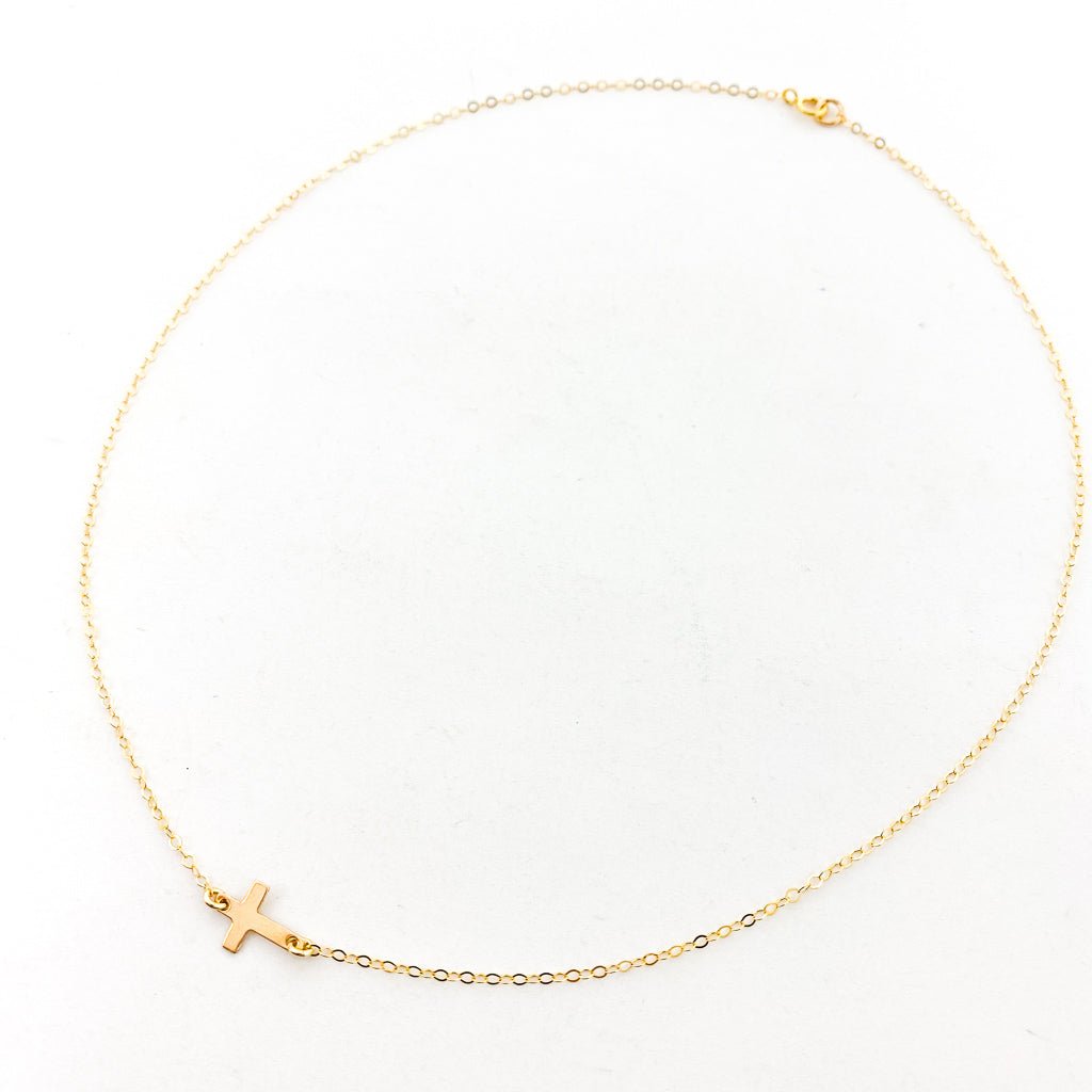 Kate Little Held Cross Necklace | Gold - MTT Collective