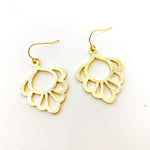Khloe Brushed Lace Drop Earrings | Gold - MTT Collective