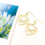 Khloe Brushed Lace Drop Earrings | Gold - MTT Collective