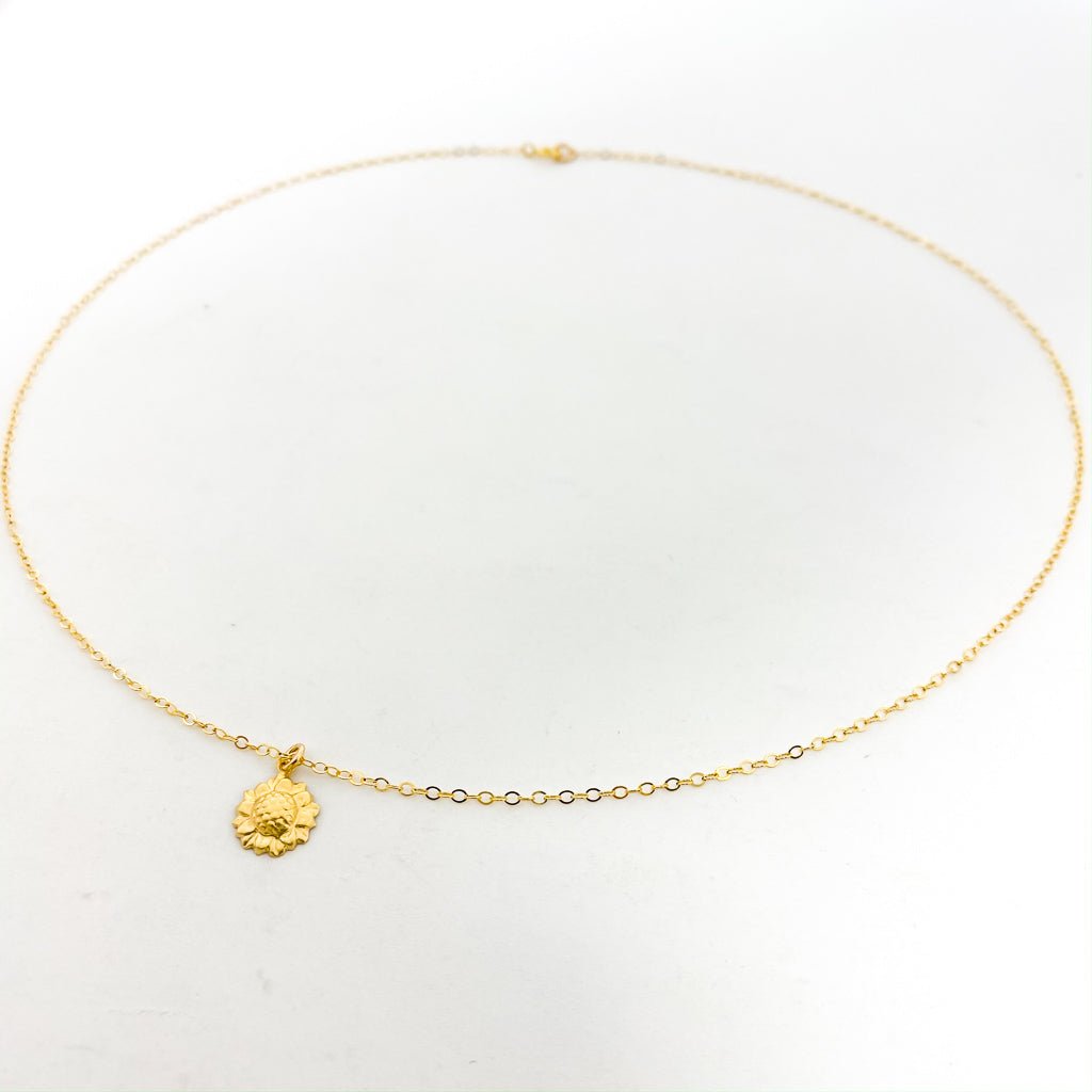 Kinsley Sunflower Necklace | Gold - MTT Collective