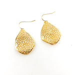Lainey Patterned Leaf Earrings | Gold - MTT Collective