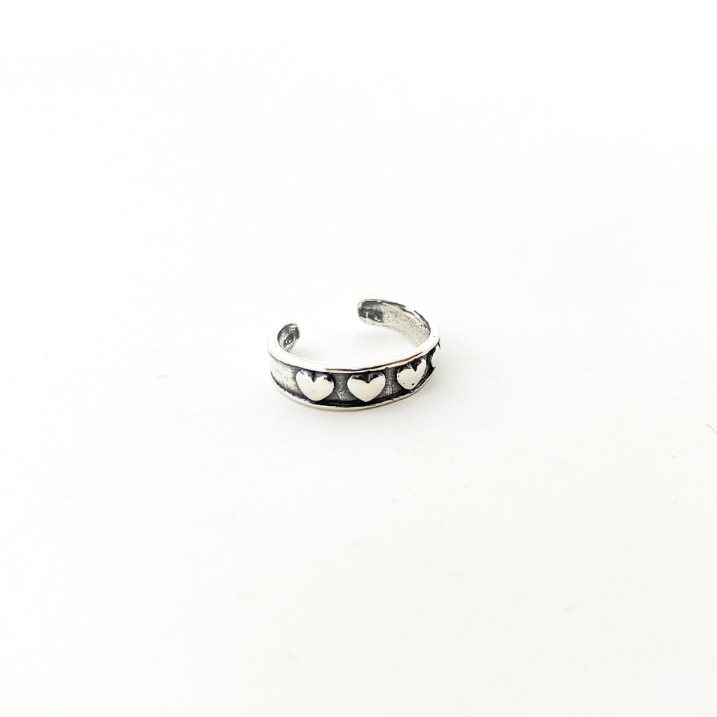 Little Hearts Toe Ring | Silver - MTT Collective