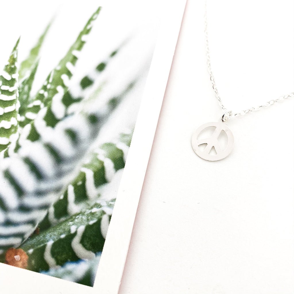 Love Is All Peace Charm Necklace | Silver - MTT Collective