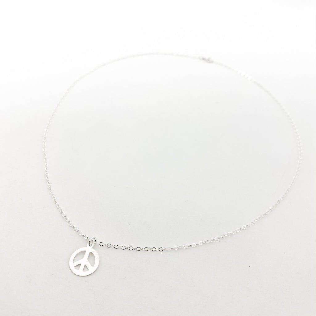 Love Is All Peace Charm Necklace | Silver - MTT Collective