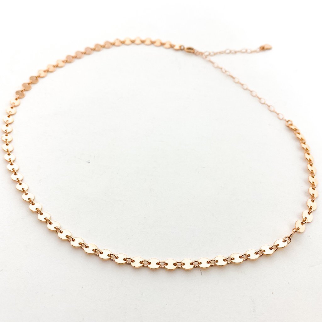 Luna Disc Chain Jewelry Set | Rose Gold - MTT Collective