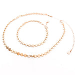Luna Disc Chain Jewelry Set | Rose Gold - MTT Collective