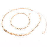 Luna Disc Chain Jewelry Set | Rose Gold - MTT Collective