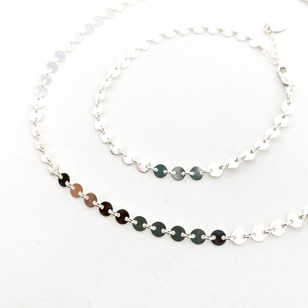 Luna Disc Chain Jewelry Set | Silver - MTT Collective