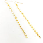 Luna Hanging Disc Chain Earrings | Gold - MTT Collective
