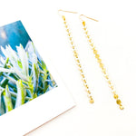 Luna Hanging Disc Chain Earrings | Gold - MTT Collective