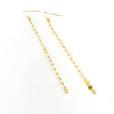 Luna Hanging Disc Chain Earrings | Gold - MTT Collective
