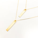 Lydia Long Wide Bar Necklace - MTT Collective