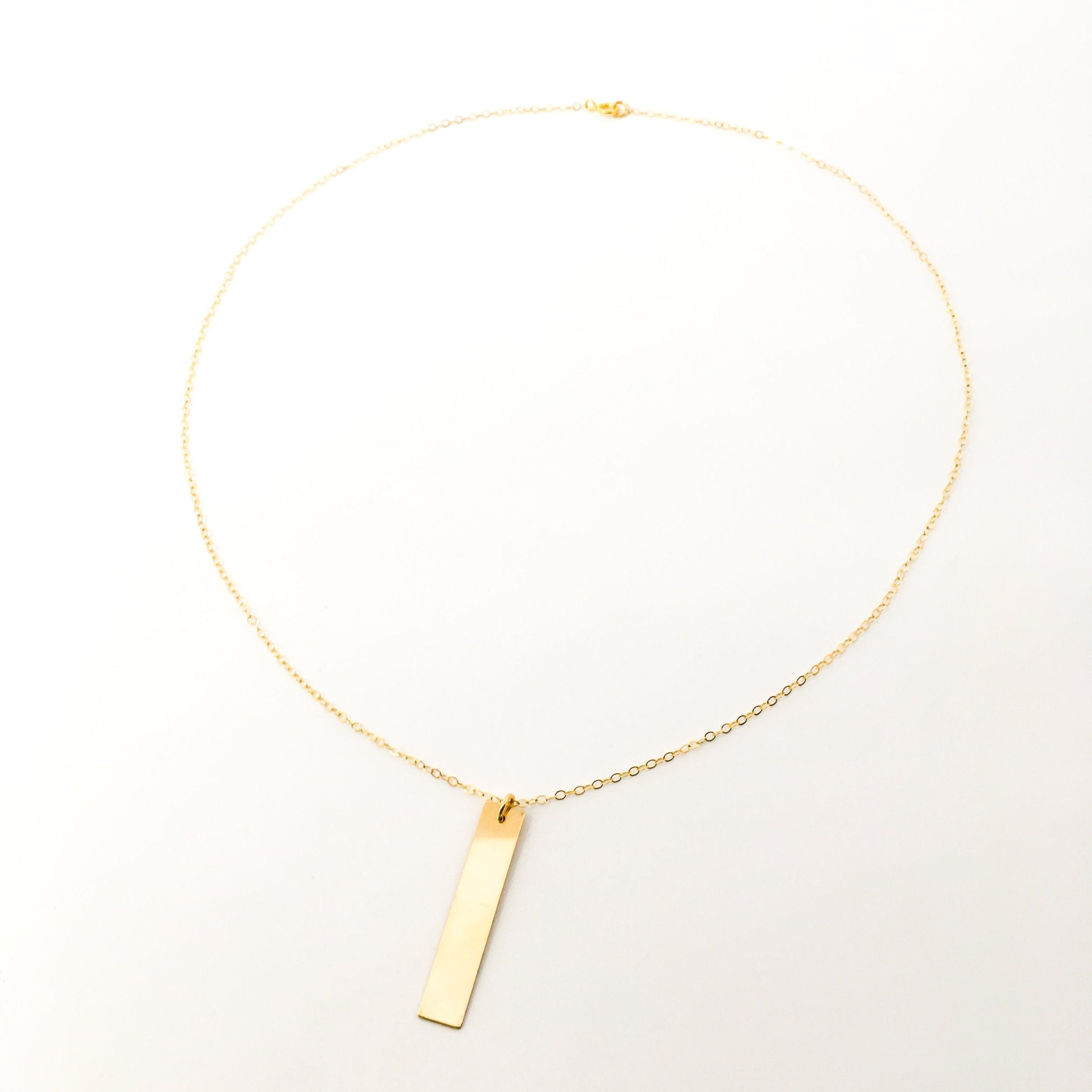Lydia Long Wide Bar Necklace - MTT Collective