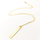Lydia Long Wide Bar Necklace - MTT Collective