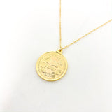 Maeve Large Double - Sided Elizabeth Isle Coin Necklace | Gold - MTT Collective