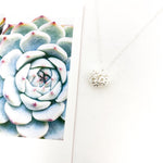 Magnolia Open Design Puff Heart Necklace | Silver - MTT Collective