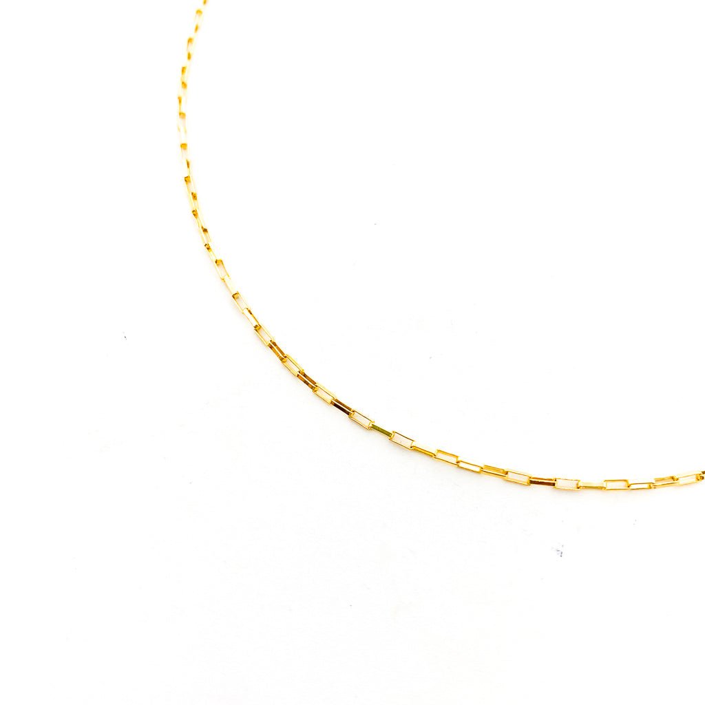Mara Mini Rectangle Link Chain Necklace | Gold - MTT Collective