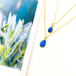 Mila Teardrop Blue Lab Opal Necklace - MTT Collective