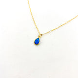 Mila Teardrop Blue Lab Opal Necklace - MTT Collective