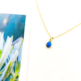 Mila Teardrop Blue Lab Opal Necklace - MTT Collective