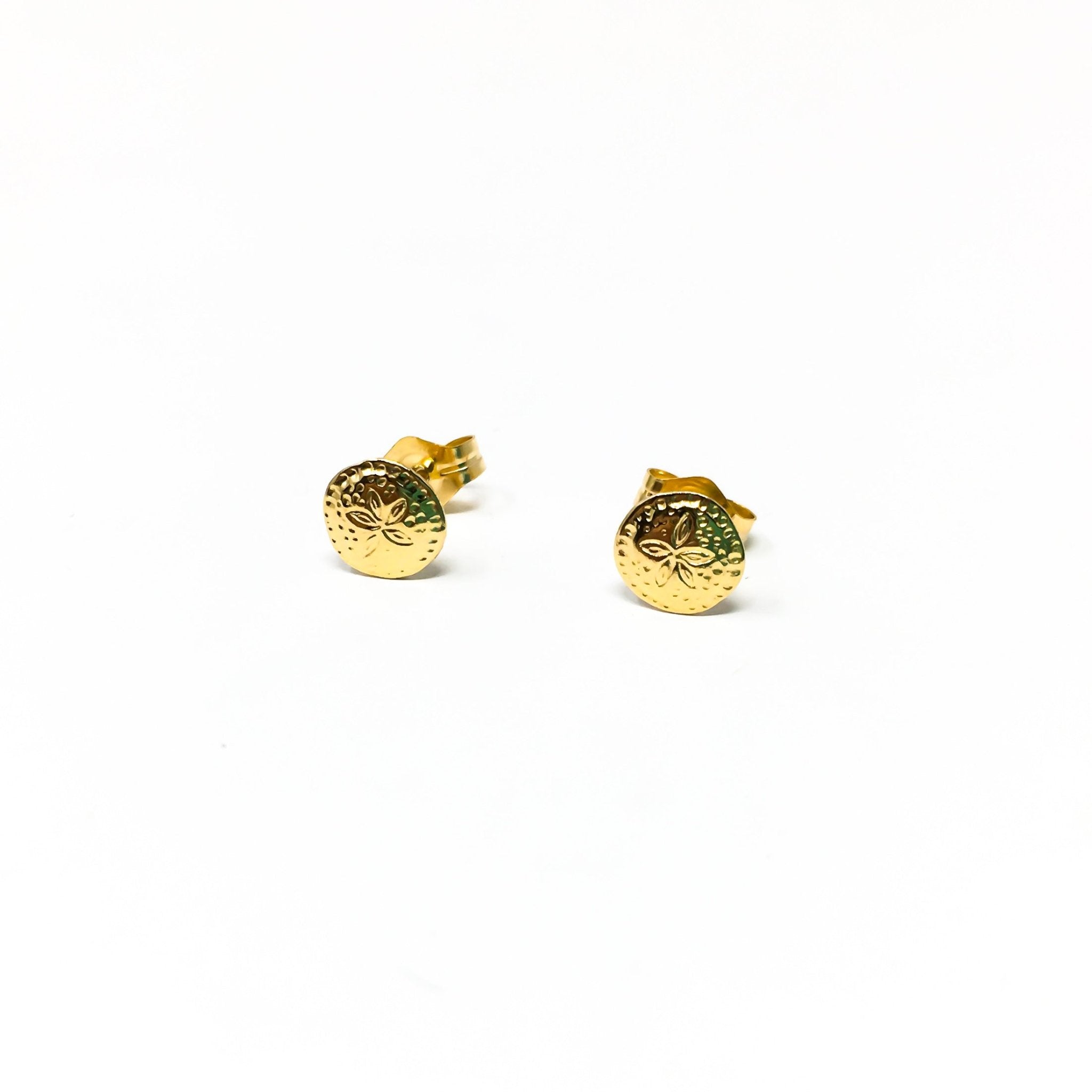 Mini Sand Dollar Stud Earrings | Gold - MTT Collective