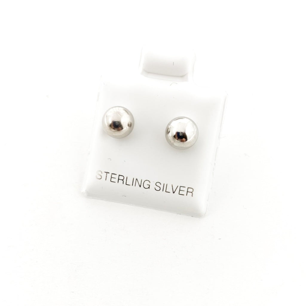 SPHERE STUD EARRINGS | STERLING SILVER | SIZE OPTIONS - MTT Collective