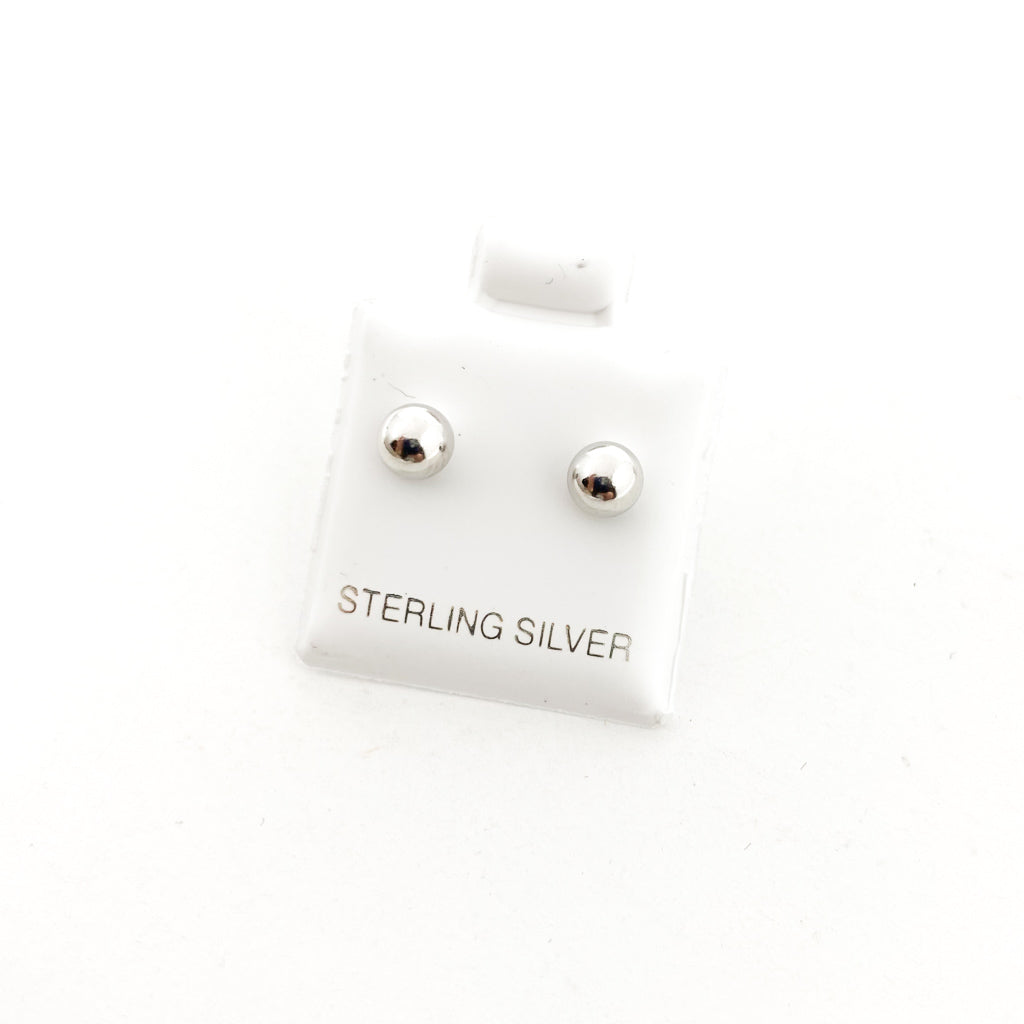 SPHERE STUD EARRINGS | STERLING SILVER | SIZE OPTIONS - MTT Collective