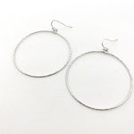 TWISTED HAMMERED HOOP EARRINGS | RHODIUM PLATED - MTT Collective