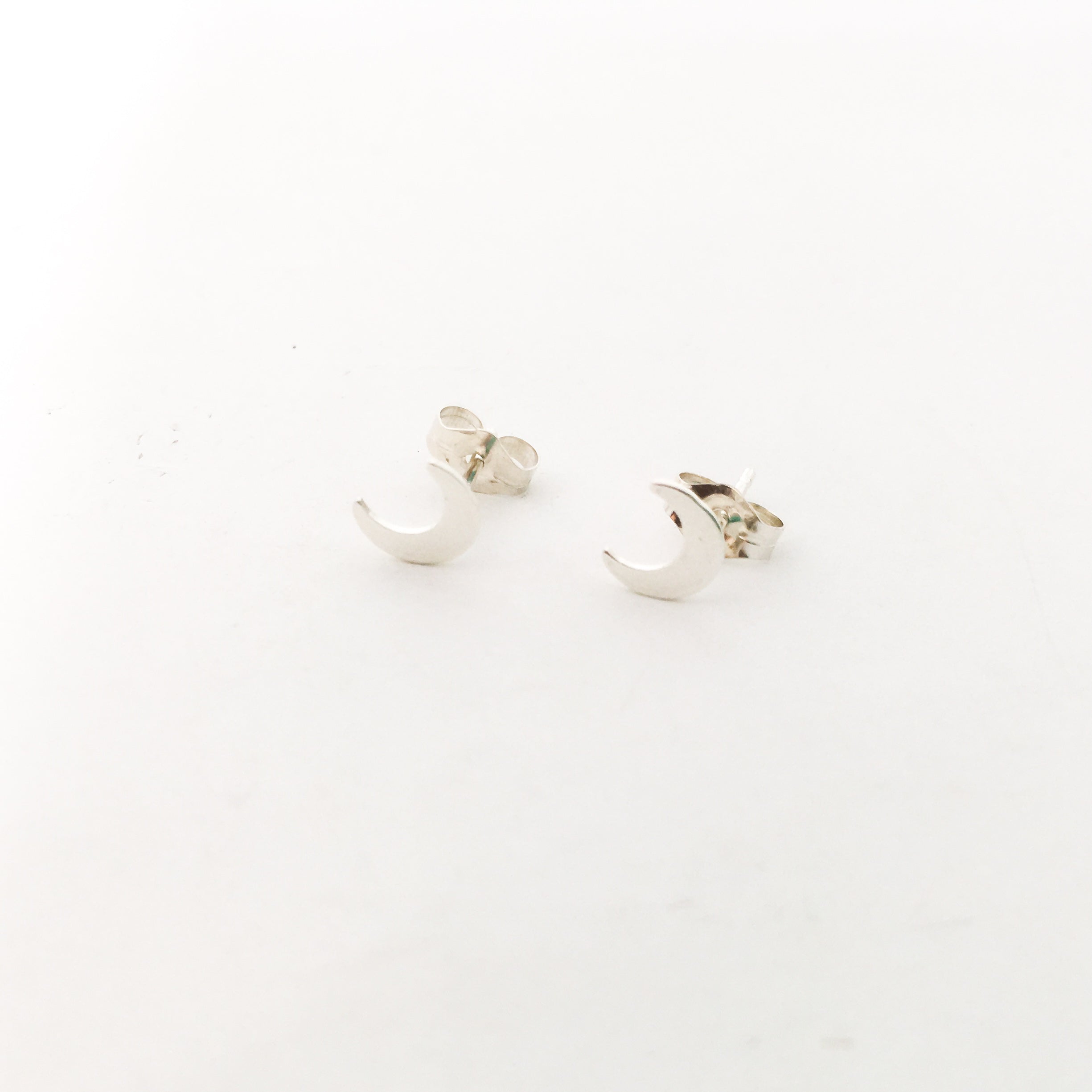 MOON STUD EARRINGS | STERLING SILVER - MTT Collective