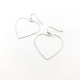 TWISTED LARGE HEART EARRINGS | STERLING SILVER - MTT Collective