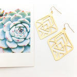 Eden Brushed Diamond Pattern Earrings - MTT Collective