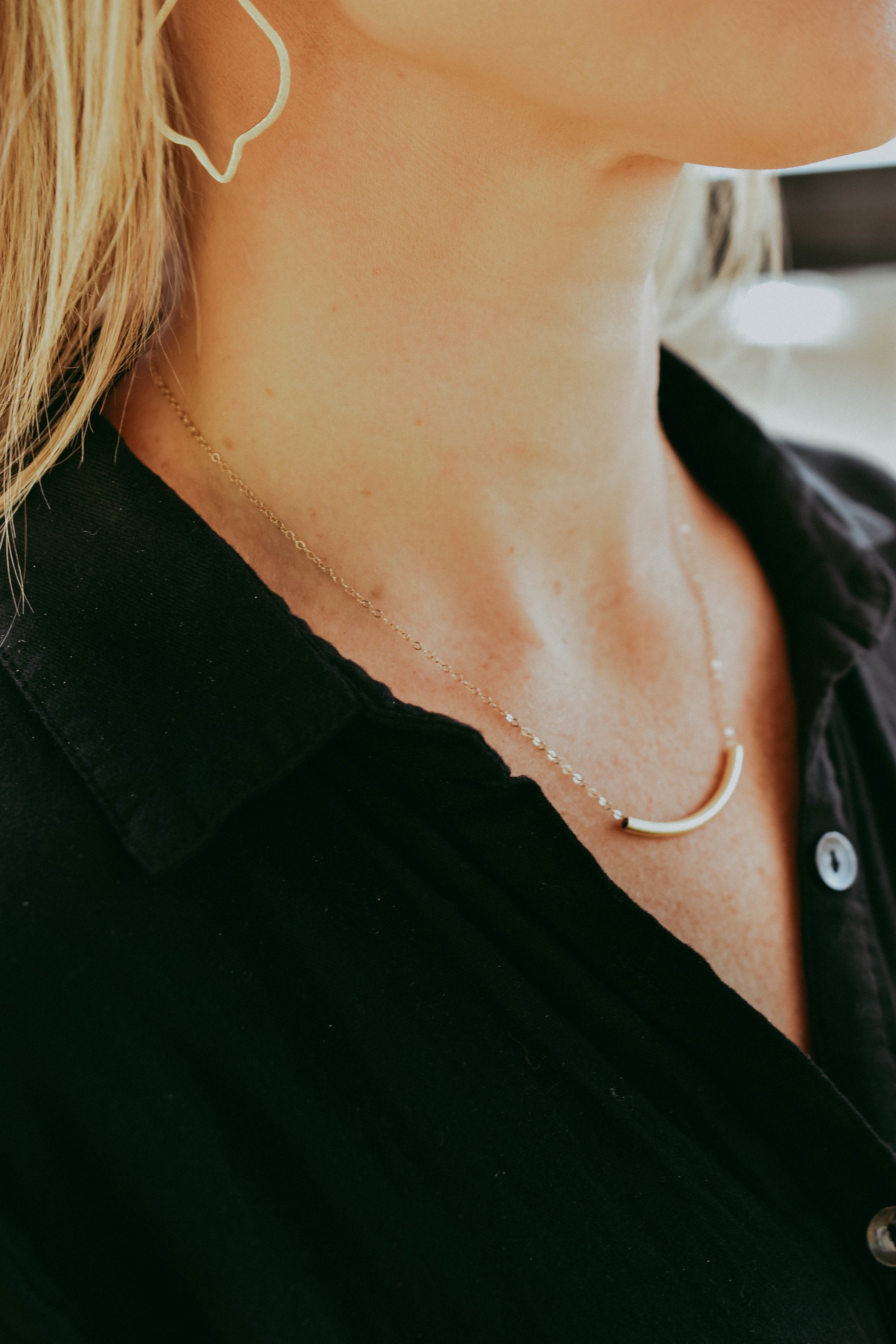 Eliza Brushed Ogee Drop Earrings - MTT Collective