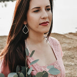 Eliza Brushed Ogee Drop Earrings - MTT Collective