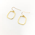 TWISTED HAMMERED SQUARE EARRINGS | 14K GOLD-FILLED - MTT Collective