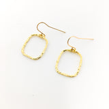 TWISTED HAMMERED SQUARE EARRINGS | 14K GOLD-FILLED - MTT Collective