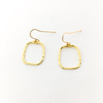 TWISTED HAMMERED SQUARE EARRINGS | 14K GOLD-FILLED - MTT Collective