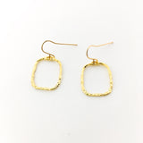 TWISTED HAMMERED SQUARE EARRINGS | 14K GOLD-FILLED - MTT Collective