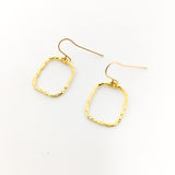 TWISTED HAMMERED SQUARE EARRINGS | 14K GOLD-FILLED - MTT Collective