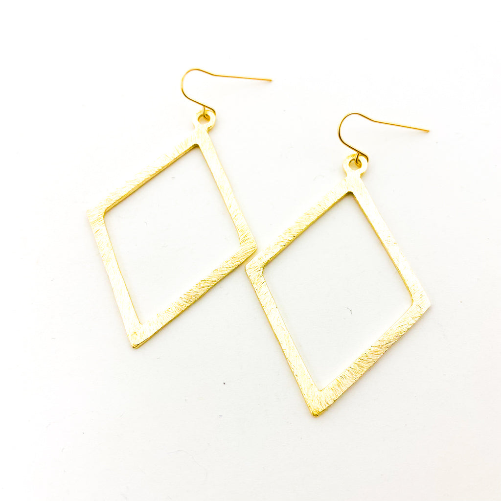 Kya Brushed Diamond Earrings - MTT Collective