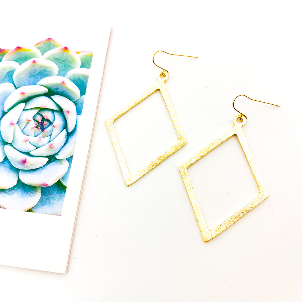 Kya Brushed Diamond Earrings - MTT Collective